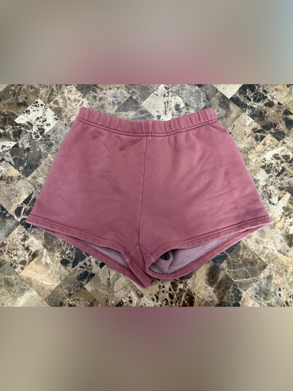 TNA Cozy High-Waist Lounge Shorts — Dusty Rose Xsmall - small